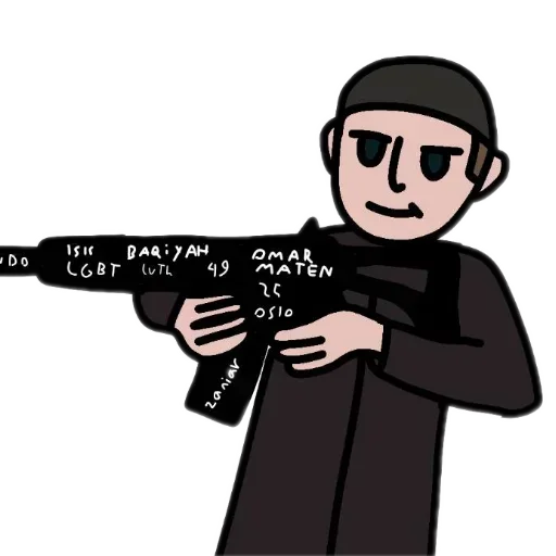 drawing cartoon weapon