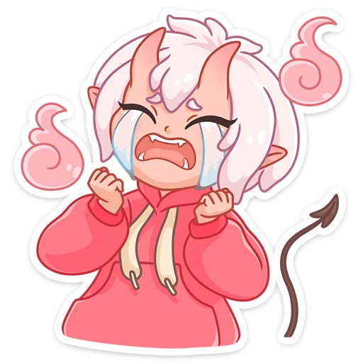 Стикер Они-Тян @nyasticks - 11