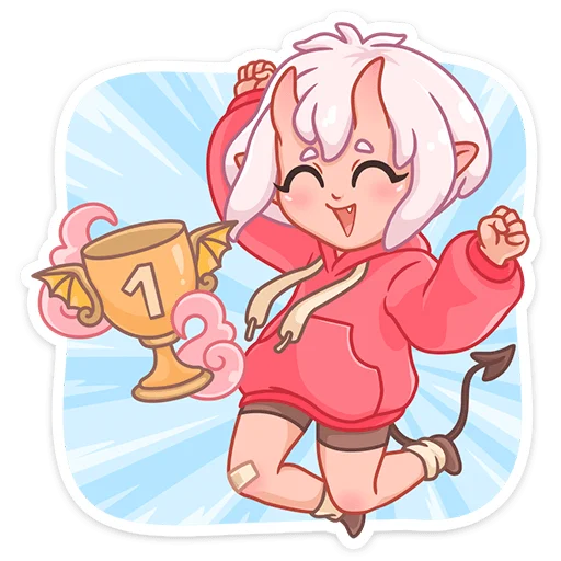 Стикер Они-Тян @nyasticks - 10