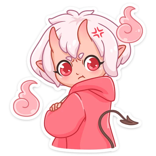 Стикер Они-Тян @nyasticks - 9