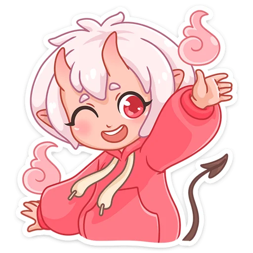 Стикер Они-Тян @nyasticks - 1