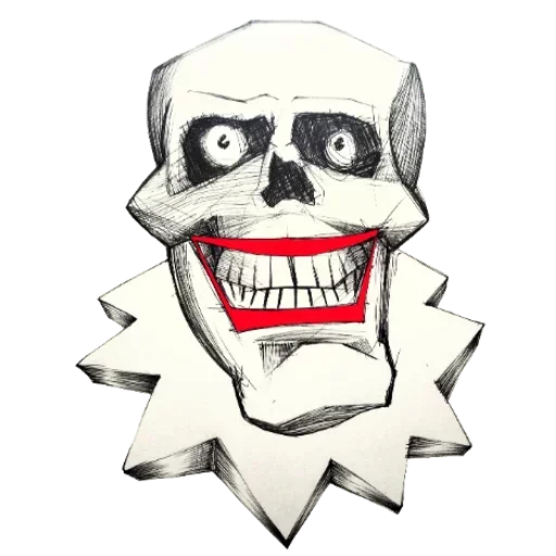 рисование эскиз череп