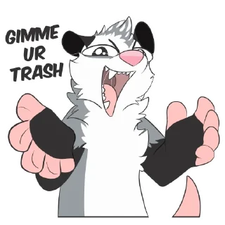 Sticker Opossums by Pulexart.com - 2