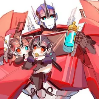 Стикер Оптимус Прайм краш! - 4