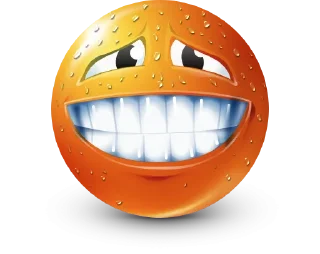 Sticker Orange Face Emoji @TgSticker @MoiStikiBot - 11