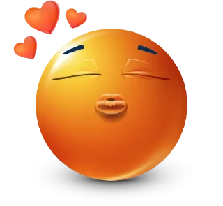 Sticker Orange Face Emoji @TgSticker @MoiStikiBot - 7