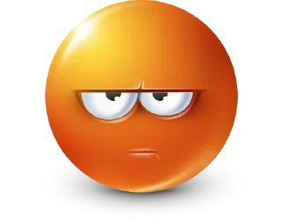 Sticker Orange Face Emoji @TgSticker @MoiStikiBot - 6