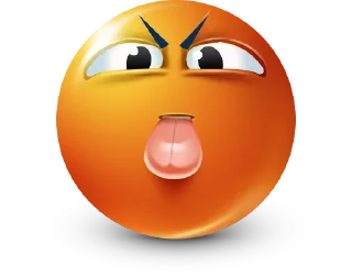 Sticker Orange Face Emoji @TgSticker @MoiStikiBot - 1