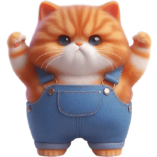 Sticker Orange_Cat_Boring_face_Nyasticks - 1