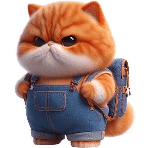 Стикер Orange_Cat_Boring_face_Nyasticks - 1