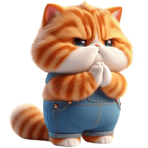 Стикер Orange_Cat_Boring_face_Nyasticks - 1