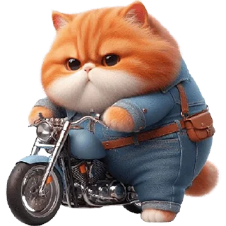 Стикер Оранжевый кот @Nyasticks - 4