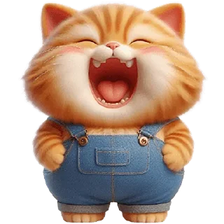 Стикер Оранжевый кот @Nyasticks - 2