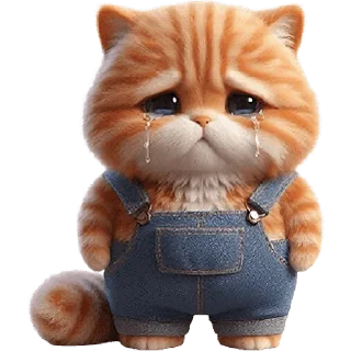 Стикер Оранжевый кот @Nyasticks - 9