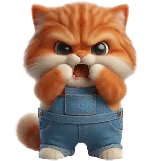 Стикер Оранжевый кот @Nyasticks - 6