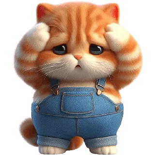 Стикер Оранжевый кот @Nyasticks - 3