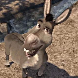 Стикер ↑𝑺𝒉𝒓𝒆𝒌 - 𝑫𝒐𝒏𝒌𝒆𝒚 🔱 @OrgFMood - 1