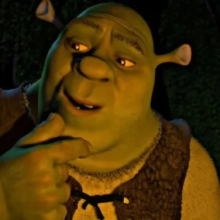 Стикер ↑𝑺𝒉𝒓𝒆𝒌 - 𝑫𝒐𝒏𝒌𝒆𝒚 🔱 @OrgFMood - 8