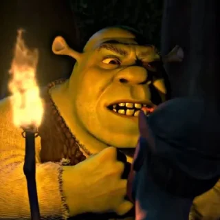 Стикер ↑𝑺𝒉𝒓𝒆𝒌 - 𝑫𝒐𝒏𝒌𝒆𝒚 🔱 @OrgFMood - 4