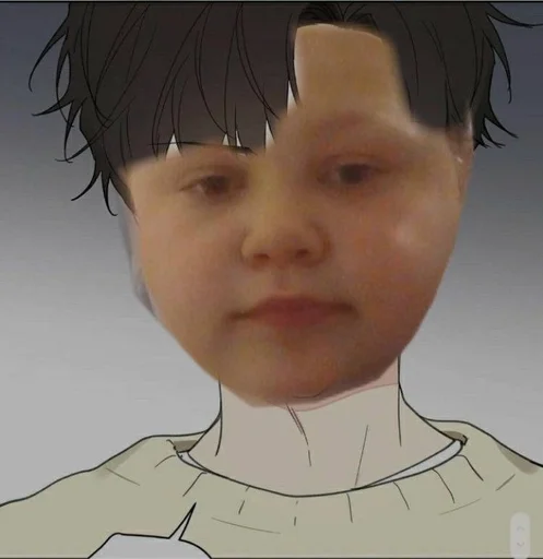 человеческое лицо мультфильм челюсть