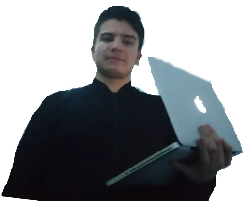 person laptop human face