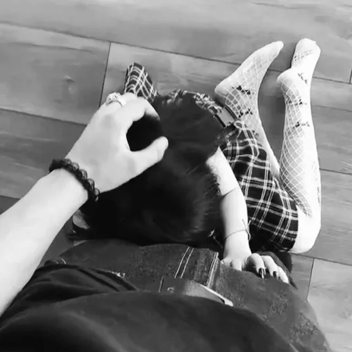 black and white person dog