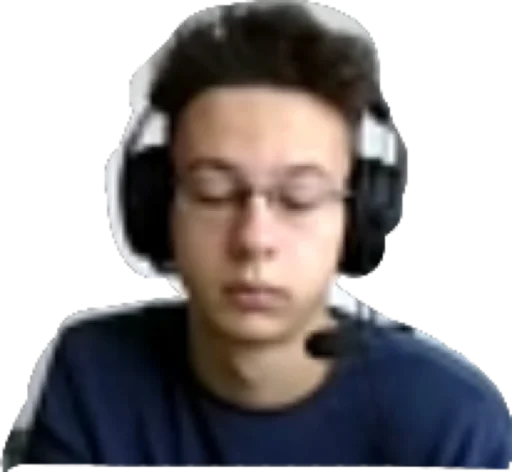 headphones person human face