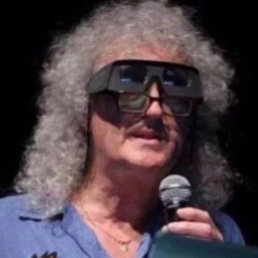 person human face microphone