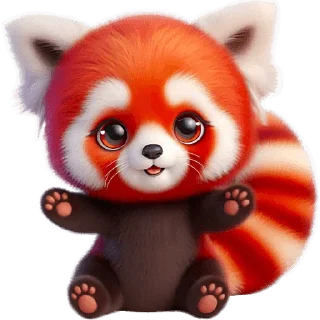 Стикер Красная панда @Nyasticks - 1