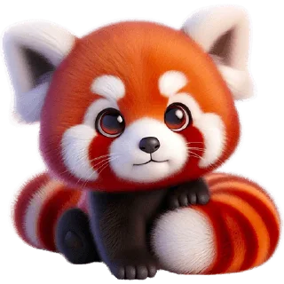 Стикер Красная панда @Nyasticks - 11