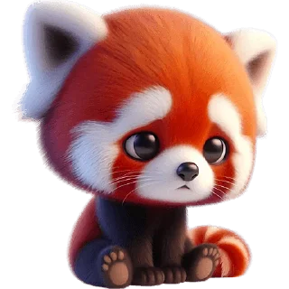 Стикер Красная панда @Nyasticks - 4