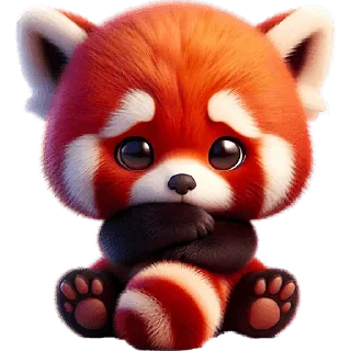 Стикер Красная панда @Nyasticks - 7