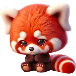 Стикер Красная панда @Nyasticks - 8