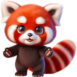 Стикер Красная панда @Nyasticks - 9