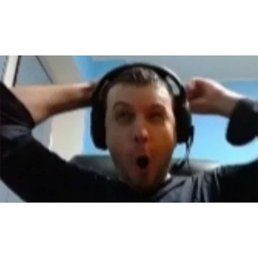 person human face headphones