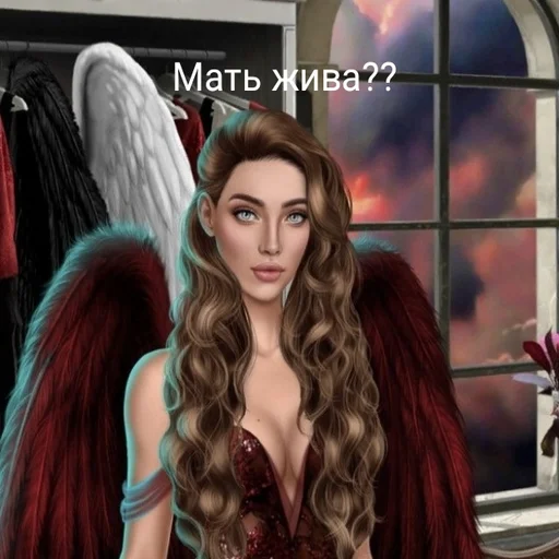 human face long hair clothing