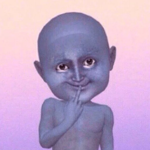 мультфильм щека кукла