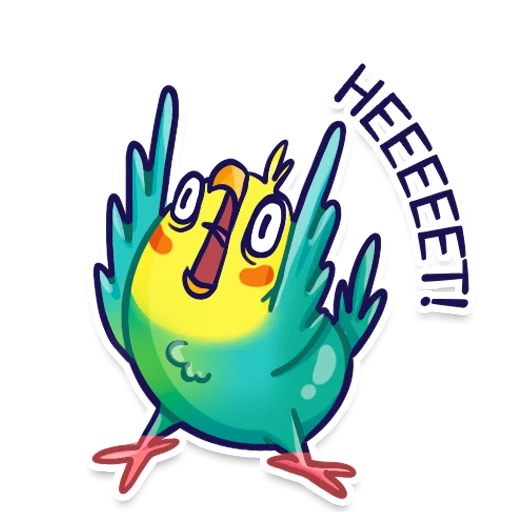 Sticker Parrot @tryam.art - 10