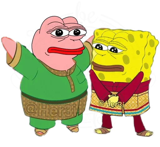 Стикер Patrick PePe 🐸 - [ @Her3i ] - 1