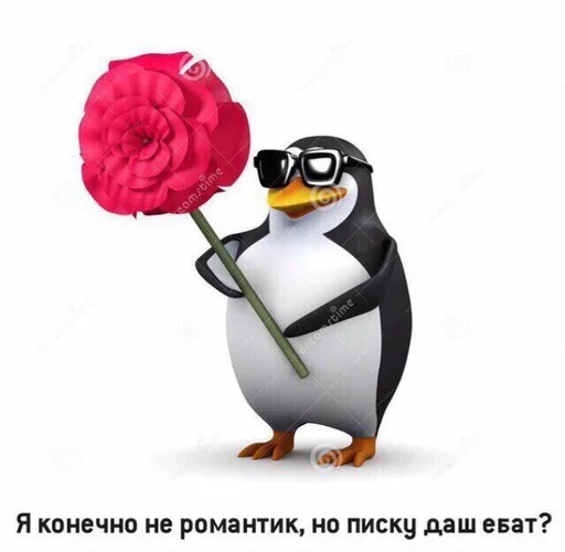 Sticker пингвин в очках - 7