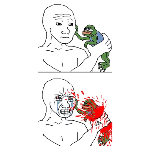 Sticker Pepe And Feels Guy - 1