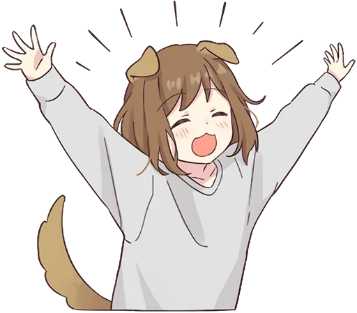 Стикер Пёсик-тян 2 @nyasticks - 10