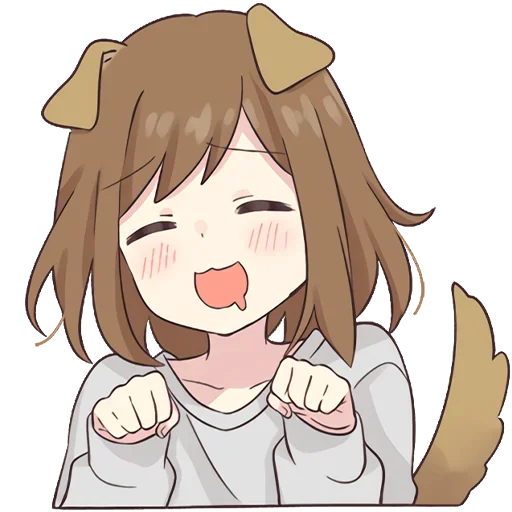 Стикер Пёсик-тян 2 @nyasticks - 5