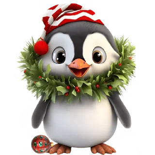 Стикер Новогодние пингвины @Nyasticks - 11