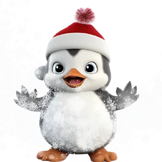 Стикер Новогодние пингвины @Nyasticks - 1