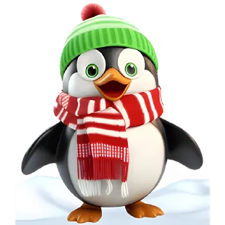 Стикер Новогодние пингвины @Nyasticks - 10