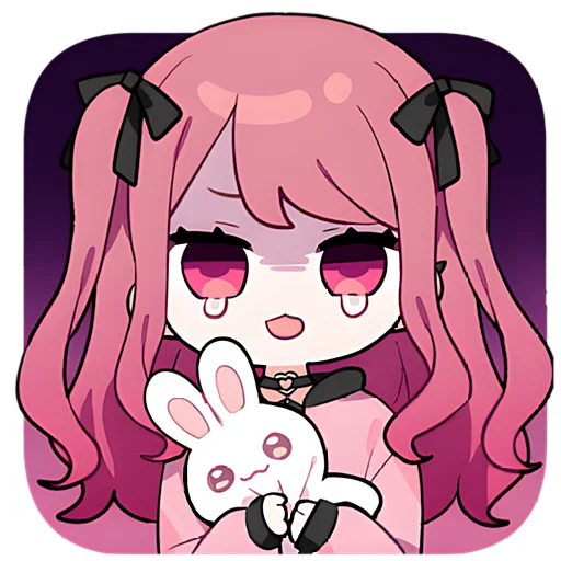 Стикер Пинк-чан @nyasticks - 10