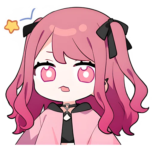 Стикер Пинк-чан @nyasticks - 9