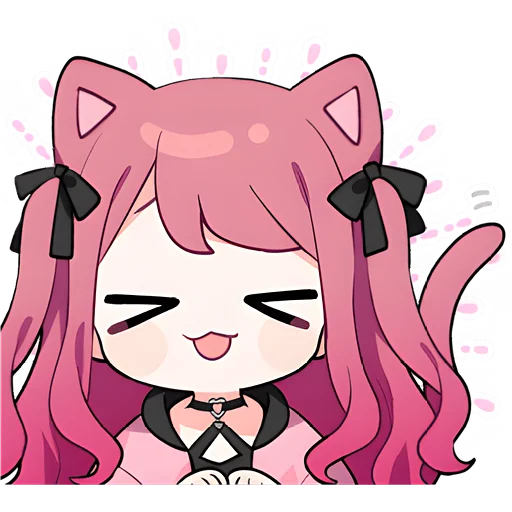 Стикер Пинк-чан @nyasticks - 6