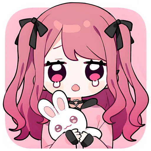 Стикер Пинк-чан @nyasticks - 5